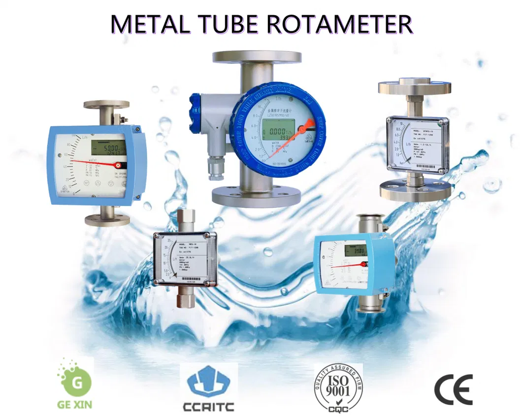 Metal Tube Rotameter Sanitary Clamp Liquid Variable Area Flow Meter