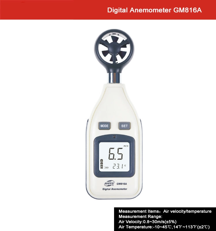Hot Selling Portable Speed Measuring Instruments Digital Anemometer GM816A