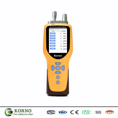 IP66 Portable Multi Air Quality Gas Detector 6 in 1 Gas/Dust Particle Counter/Co/CO2/No2/So2/Pm2.5/Pm10