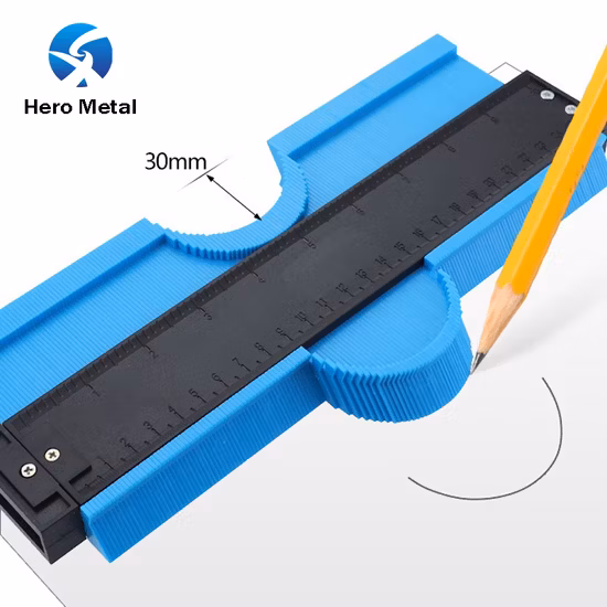 Multi Angle Measuring Ruler Shape Profile Tool Contour Hero Metal Gauge Duplicator with Lock Tile Marble Contour Gauge
